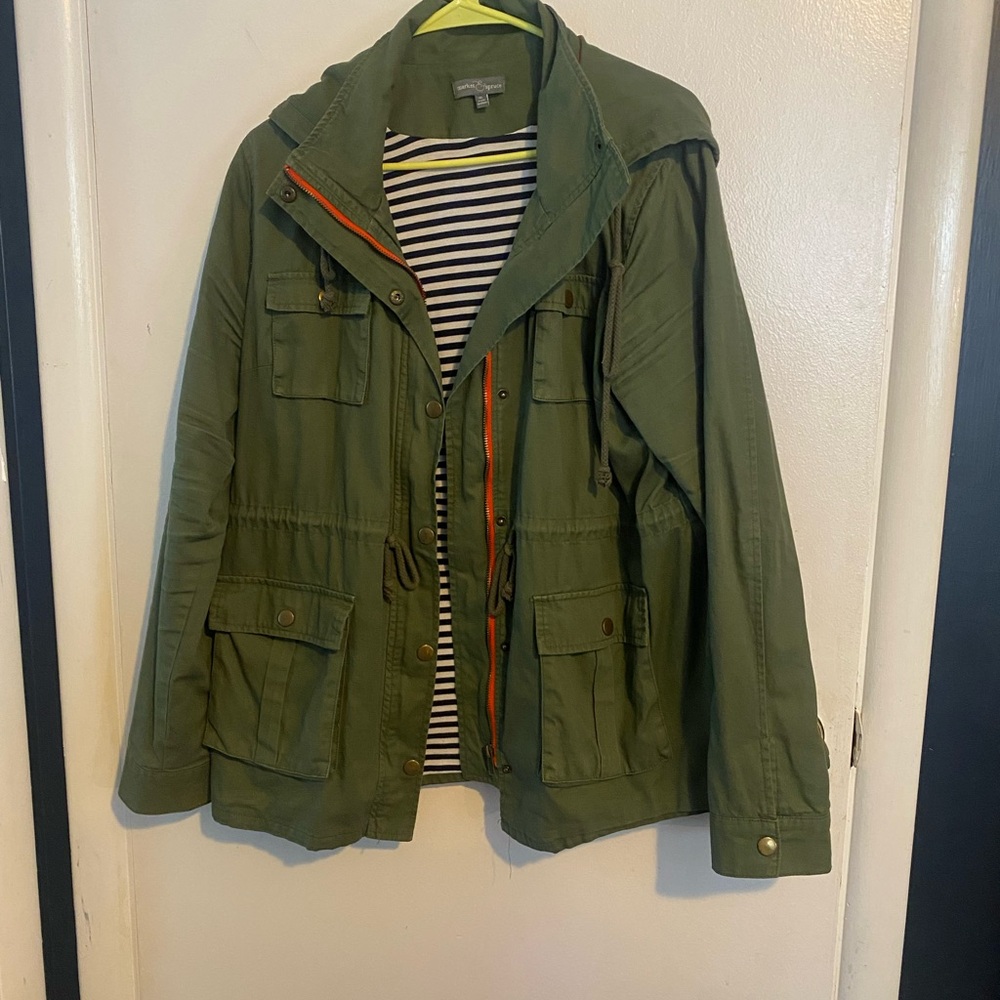 Market & Spruce Green Military Field Jacket